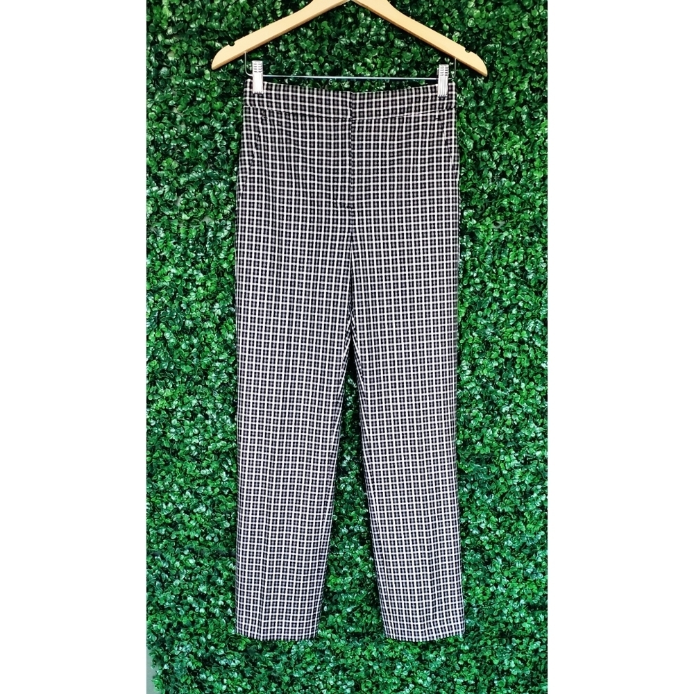 9. J. Crew Pull-on straight-leg pant in check - Picture 3 of 6